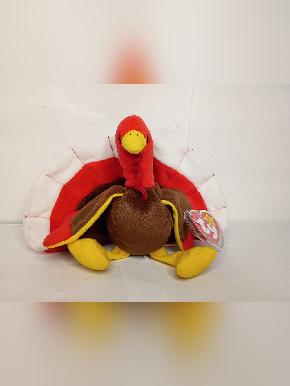 Ty Plush Turkey Bird Toy - Red, Brown & Yellow